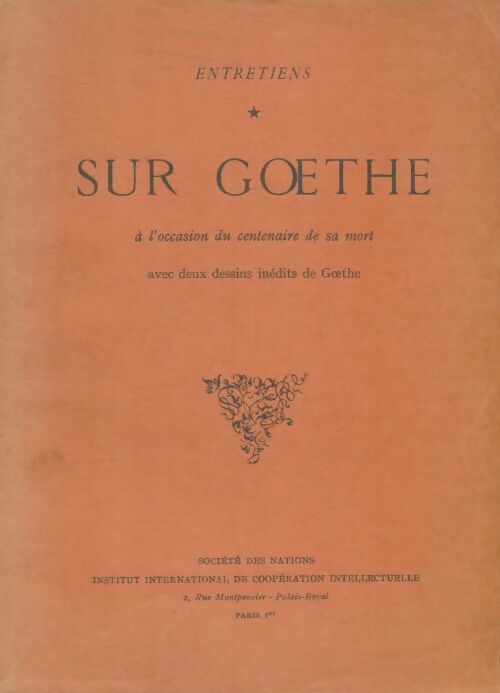 Livrenpoche : Entretiens sur Goethe - Collectif - Livre