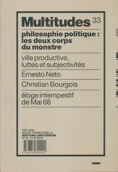 Livrenpoche : Multitudes n°33 - Collectif - Livre