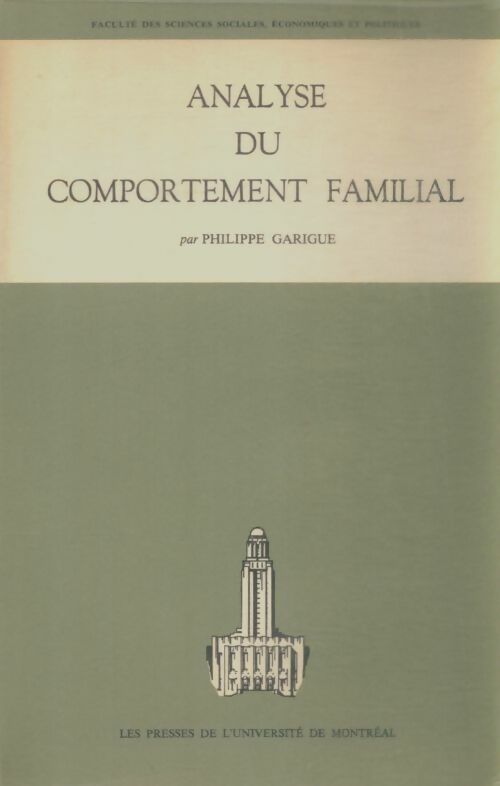 Livrenpoche : Analyse du comportement familial - Philippe Garigue - Livre