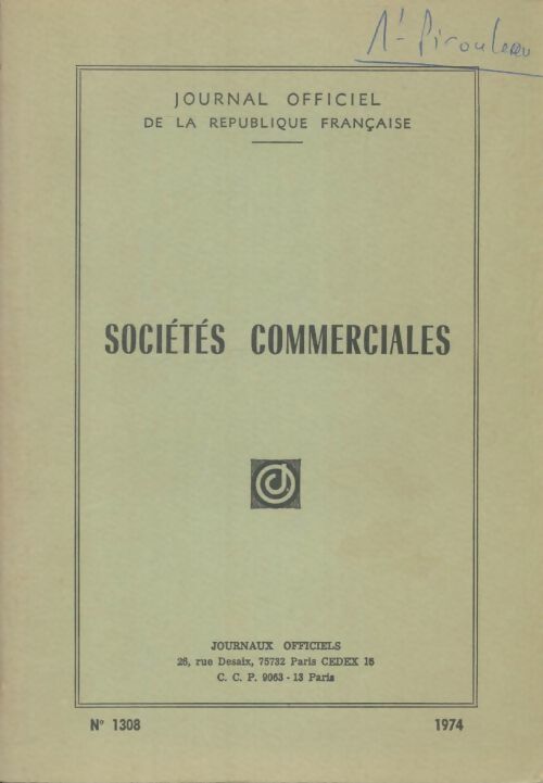 Livrenpoche : Sociétés commerciales - Collectif - Livre