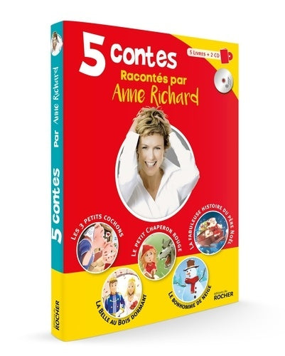 Livrenpoche : Coffret de 5 contes avec CD : Les trois petits cochons ; La Belle au Bois dormant ; Le petit Chaperon rouge ; Le bonhomme de neige - Anne Richard - Livre