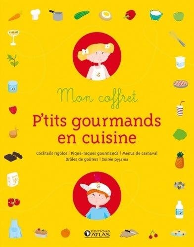 Livrenpoche : Mon coffret p'tits gourmands en cuisine : 5 volumes Cocktails rigolos ; Pique-niques gourmands ; Menus de carnaval ; Drôles de goûters ; Soirée pyjama - Gilles Laurendon - Livre