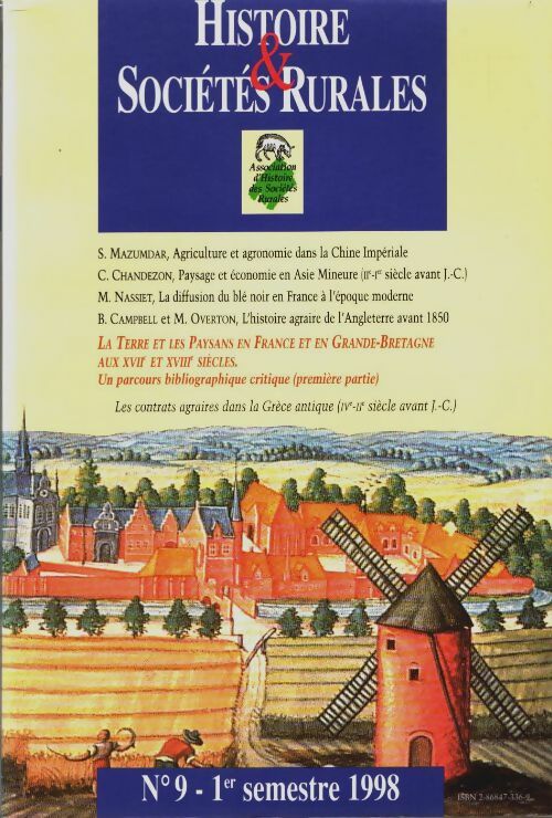 Livrenpoche : Histoire et sociétés rurales 9 hsr - Christophe Chandezon - Livre