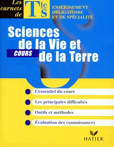Livrenpoche : Sciences de la vie et de la terre terminale S carnet de cours - Billard - Livre