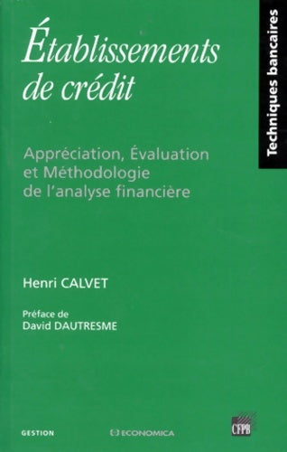 Livrenpoche : Les établissement de crédit - Henri Calvet - Livre