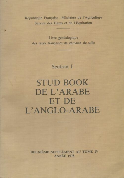 Livrenpoche : Stud book de l'arabe et de l'anglo-arabe - Collectif - Livre