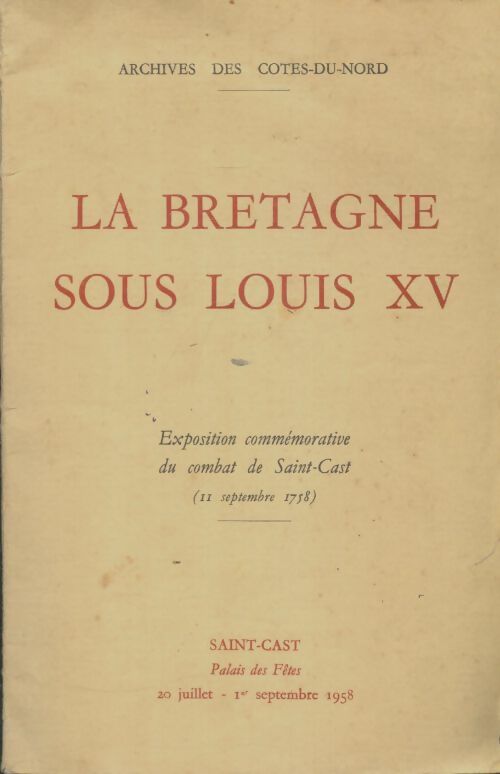 Livrenpoche : La Bretagne sous Louis XV - Collectif - Livre