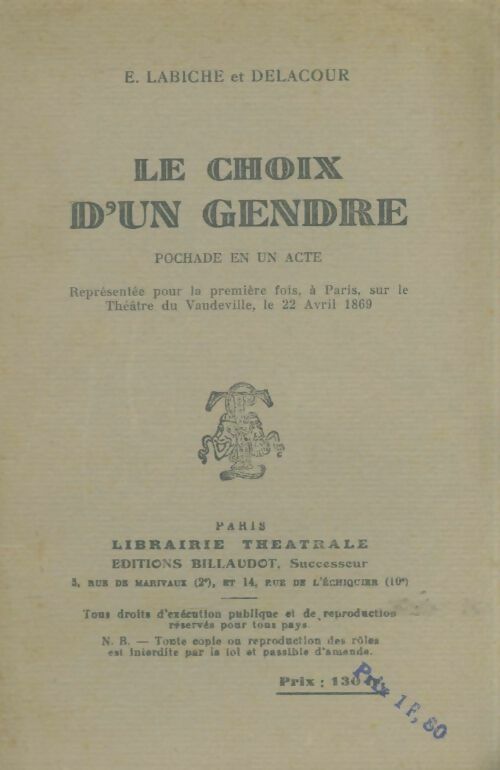 Livrenpoche : Le choix d'un gendre - Eugène Labiche - Livre
