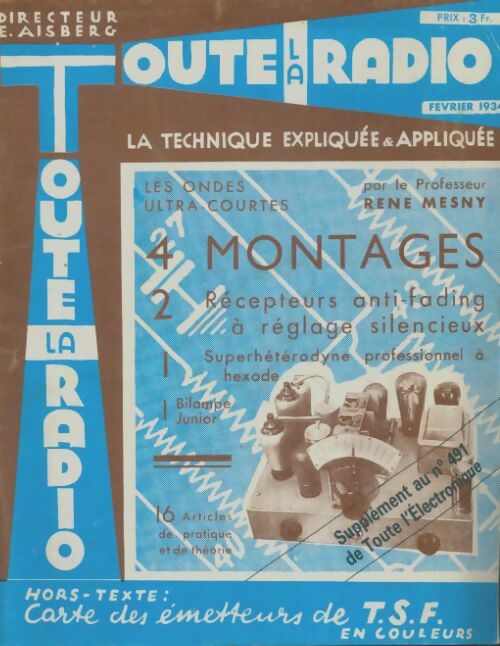 Livrenpoche : Toute la radio n°1 février 1934 - Collectif - Livre
