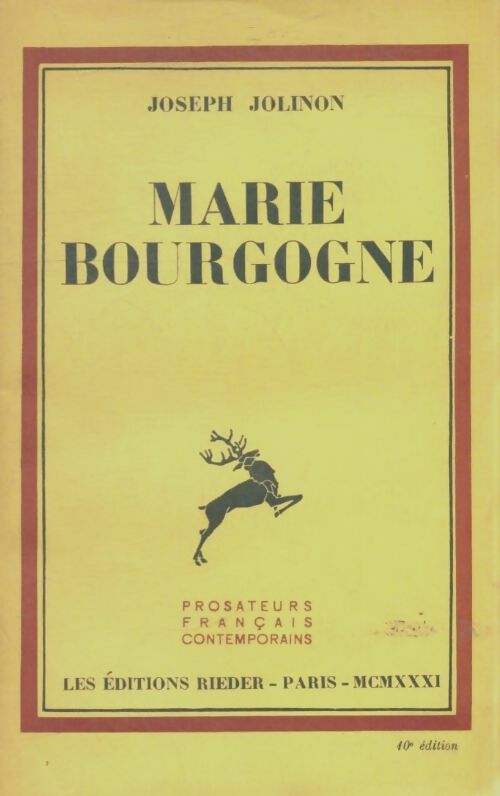 Livrenpoche : Marie Bourgogne - Joseph Jolinon - Livre