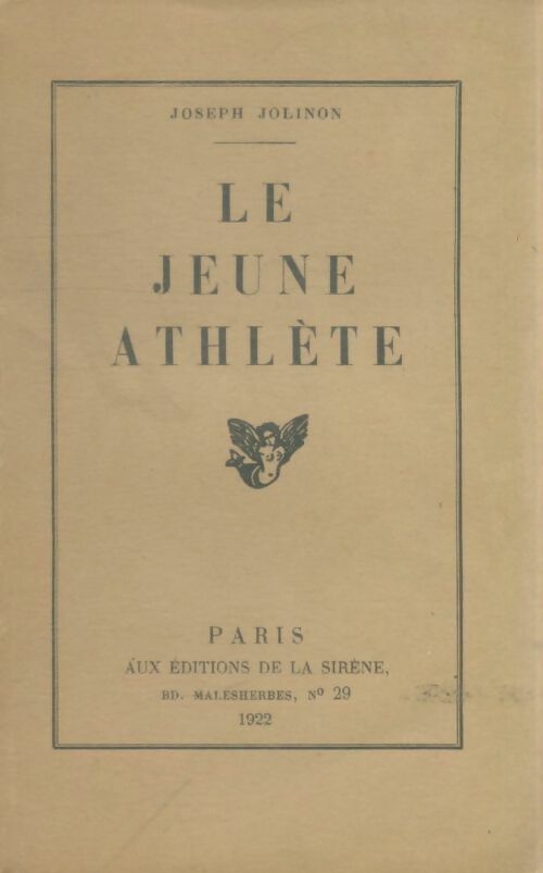 Livrenpoche : Le jeune athlète - Joseph Jolinon - Livre