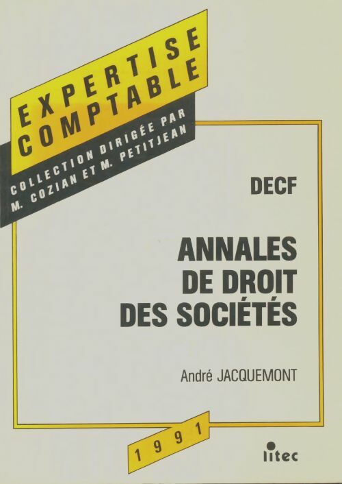 Livrenpoche : Annales de droit des sociétés DECF - Collectif - Livre