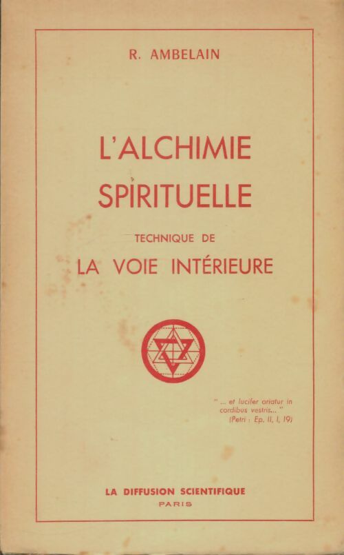Livrenpoche : L'alchimie spirituelle - Robert Ambelain - Livre