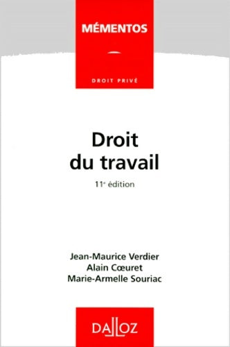 Livrenpoche : Droit du travail - Jean-Maurice Verdier - Livre
