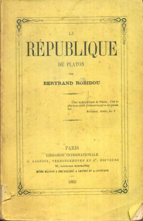 Livrenpoche : La République de Platon - Bertrand Robidou - Livre