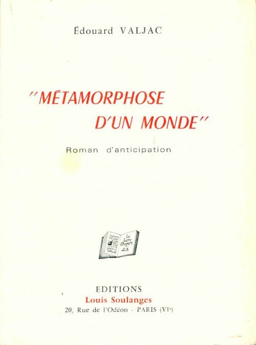 Livrenpoche : "Métamorphose d'un monde" - Edouard Valjac - Livre