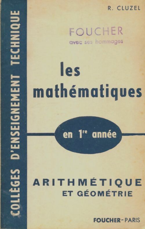 Livrenpoche : Les mathématiques en 1ère année CET - René Cluzel - Livre