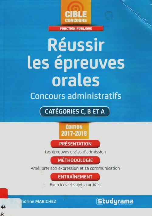 Livrenpoche : Réussir les épreuves orales - Sandrine Marichez - Livre