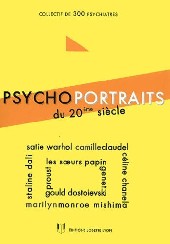 Livrenpoche : Psychoportraits du 20eme siècle - Collectif - Livre