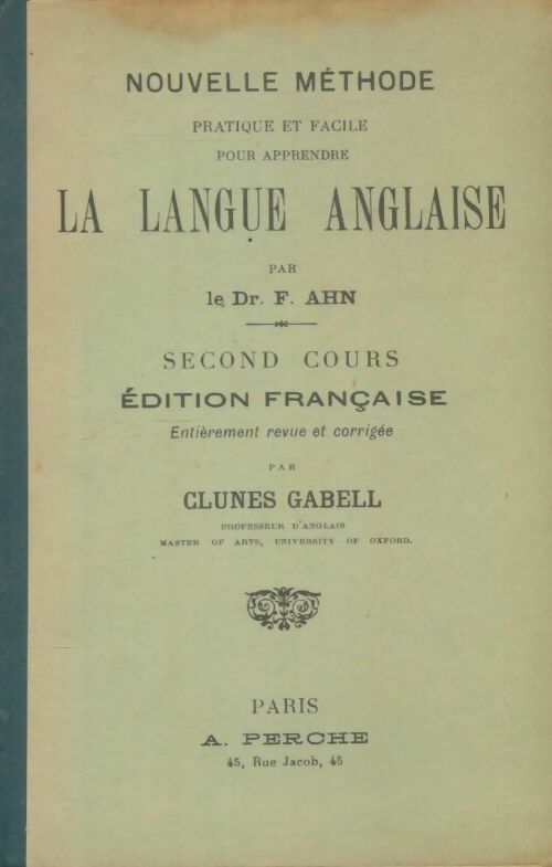 Livrenpoche : La langue anglaise - F Ahn - Livre