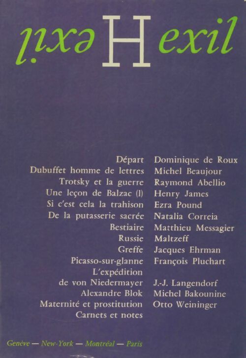Livrenpoche : Exil n°1 - Collectif - Livre