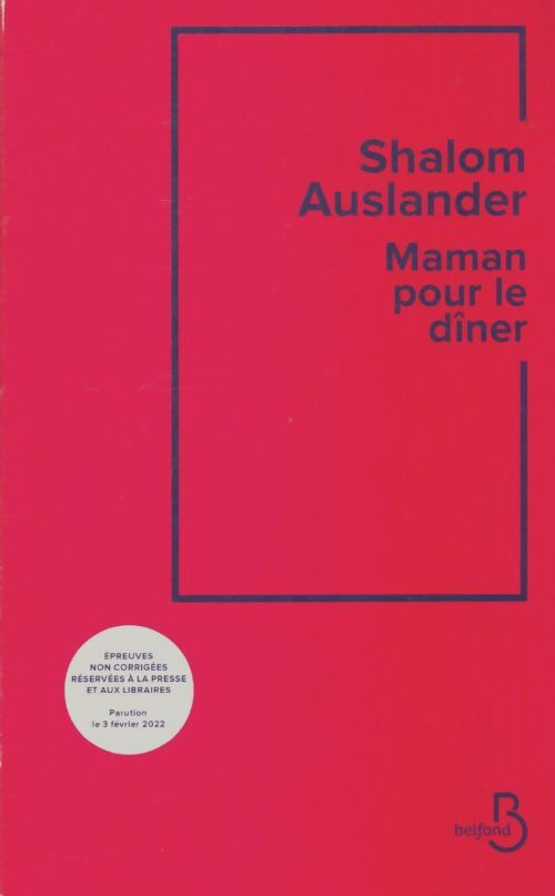 Livrenpoche : Maman pour le dîner - Shalom Auslander - Livre