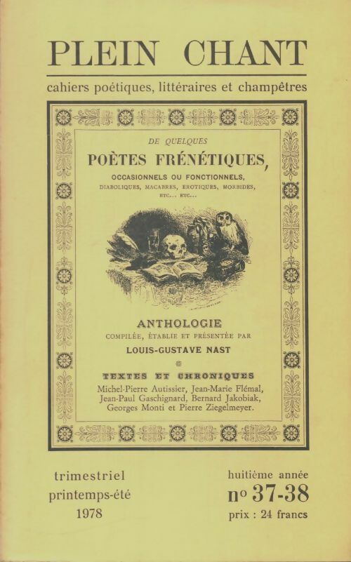 Livrenpoche : Plein chant année 1978 n°37-38 - Collectif - Livre