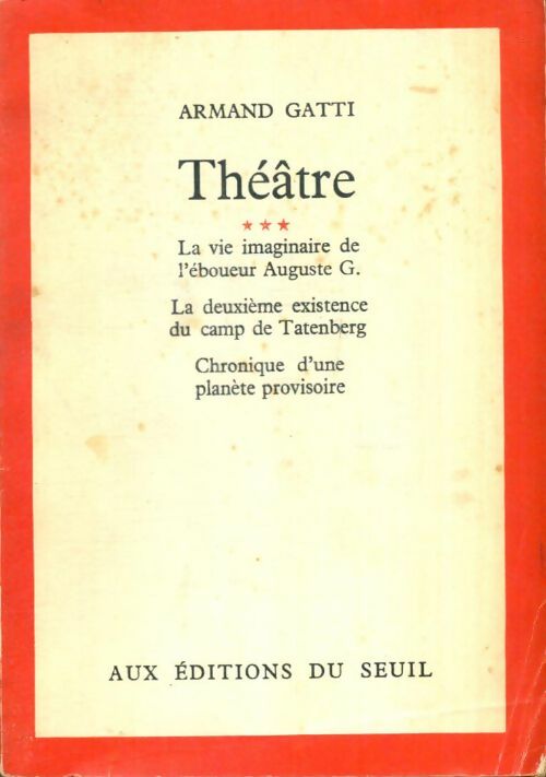 Livrenpoche : Théâtre Tome III - Armand Gatti - Livre
