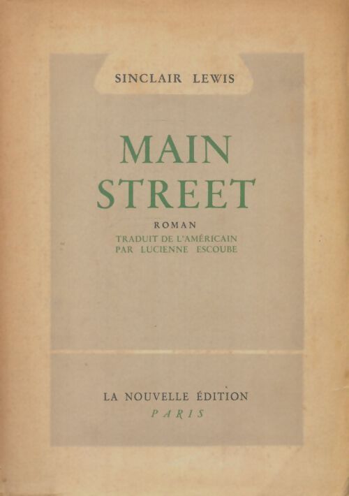 Livrenpoche : Main Street - Sinclair Lewis - Livre
