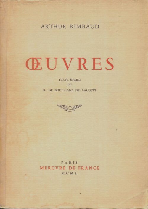 Livrenpoche : Oeuvres  - Arthur Rimbaud - Livre