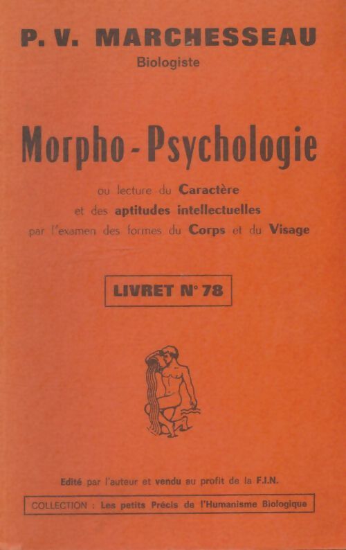 Livrenpoche : Morpho-psychologie livret n°78 - P.V. Marchesseau - Livre