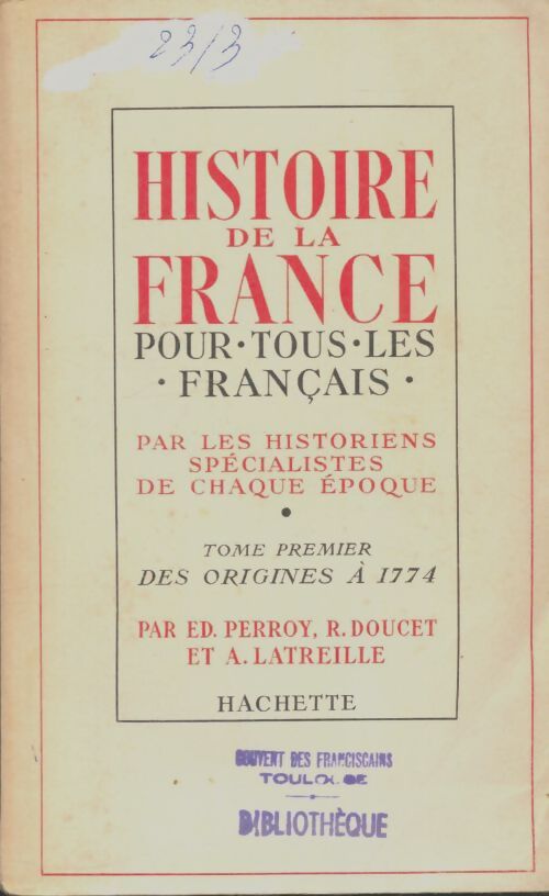 Livrenpoche : Histoire de la France pour tous les français Tome I - Collectif - Livre