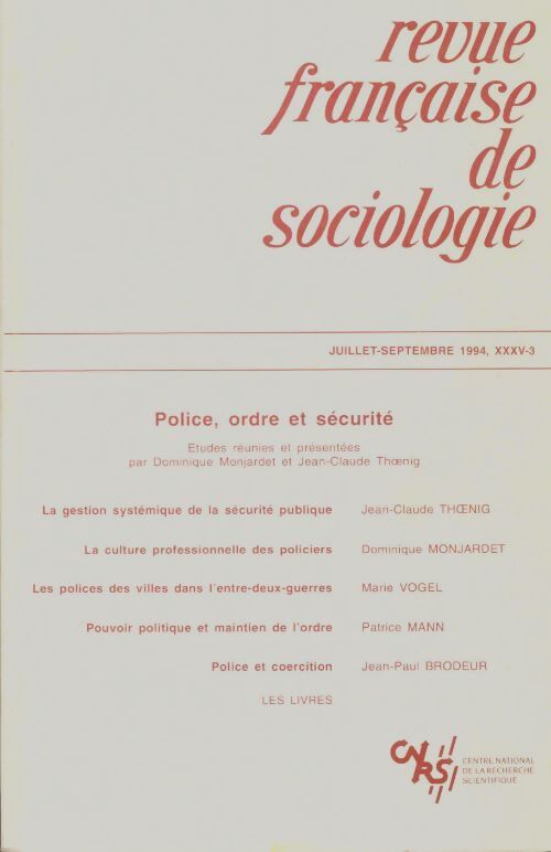 Livrenpoche : Revue française de sociologie n°xxxv-3 - Collectif - Livre