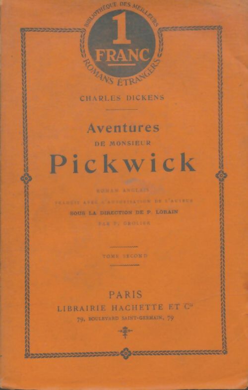 Livrenpoche : Aventures de Monsieur Pickwick Tome II - Charles Dickens - Livre