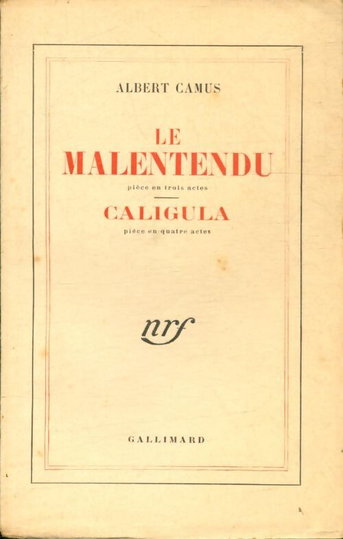 Livrenpoche : Caligula / Le malentendu - Albert Camus - Livre