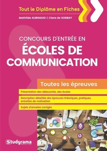 Livrenpoche : Concours d'entrée en écoles de communication 1ère édition - Mathilde Aubinaud - Livre