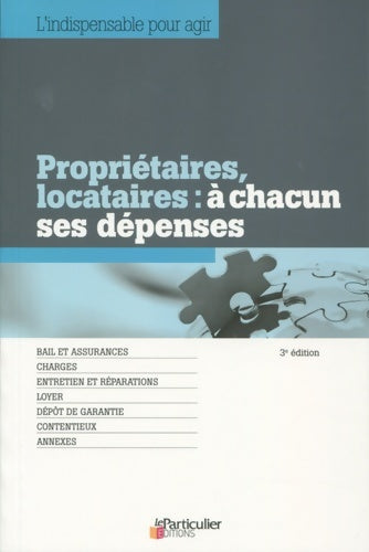 Livrenpoche : Propriétaires locataires : à chacun ses dépenses - Jean-Léon Gantier - Livre