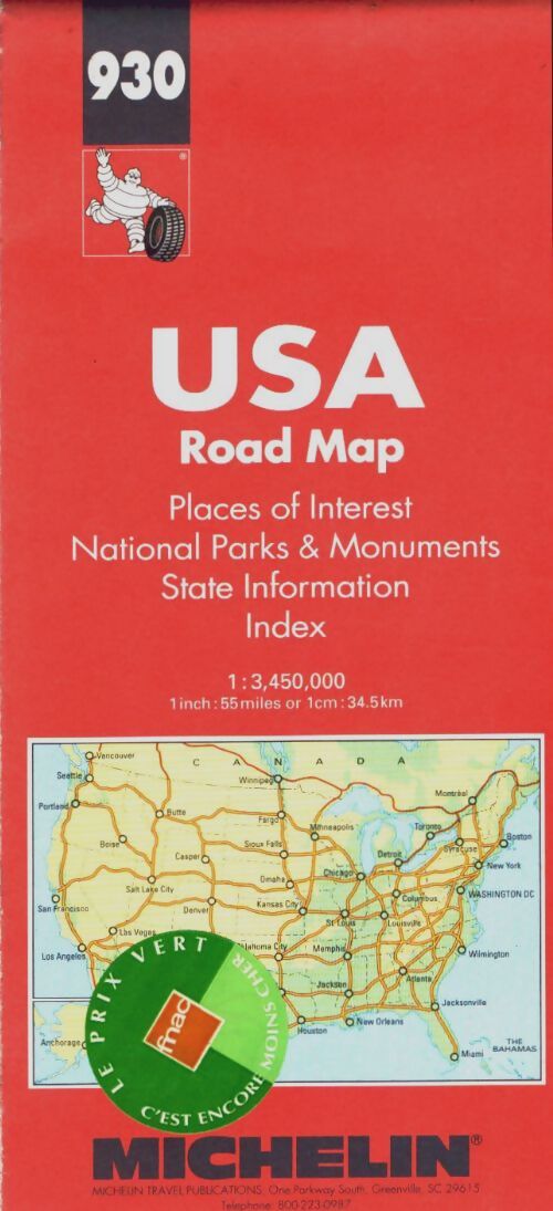 Livrenpoche : United states of america road map - Michelin Travel Publications - Livre