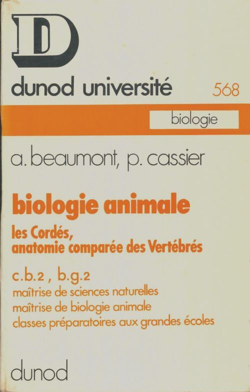 Livrenpoche : Biologie animale - André Beaumont - Livre