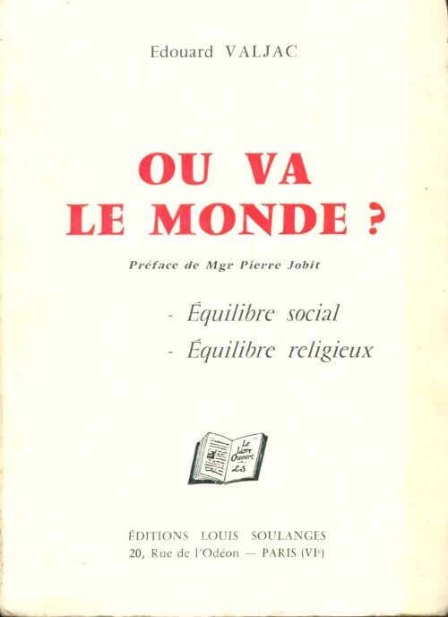 Livrenpoche : Où va le monde ? - Edouard Valjac - Livre