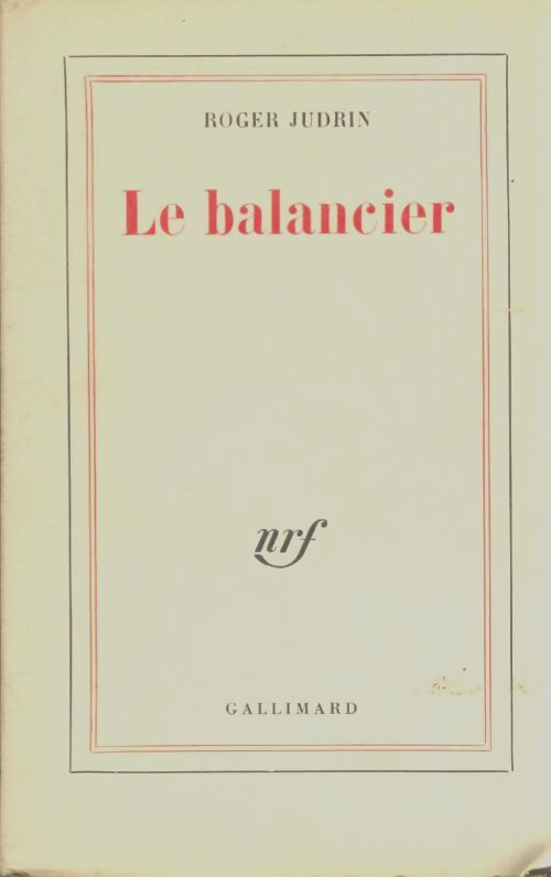 Livrenpoche : Le balancier - Roger Judrin - Livre