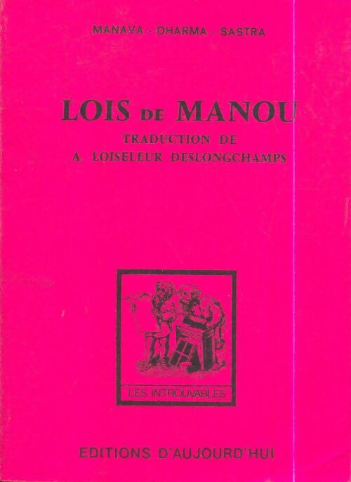 Livrenpoche : Lois de Manou - Collectif - Livre