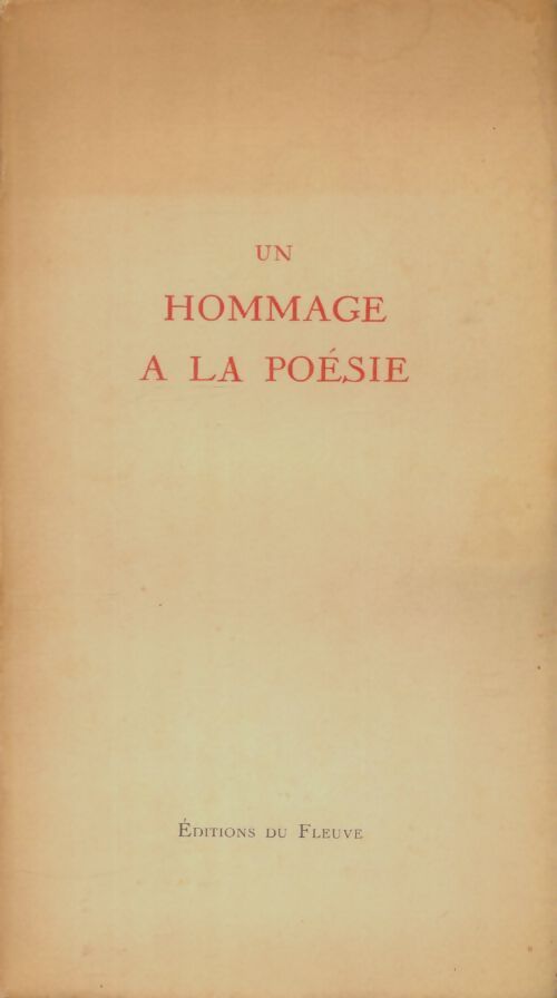 Livrenpoche : Un hommage à la poésie - Collectif - Livre