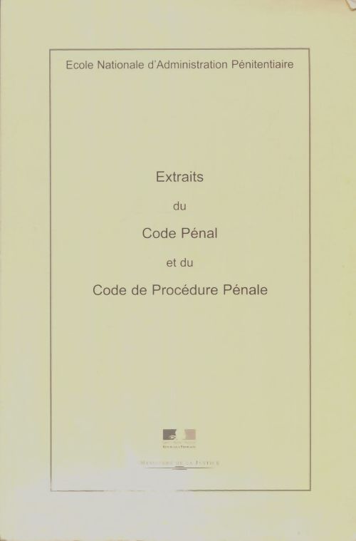 Livrenpoche : Extraits du code pénal et du code de procédure pénale - Collectif - Livre