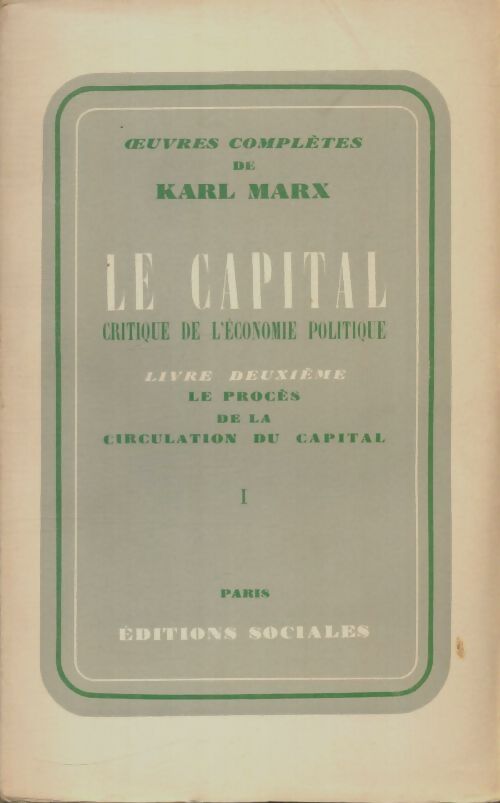 Livrenpoche : Le capital Tome I - Karl Marx - Livre