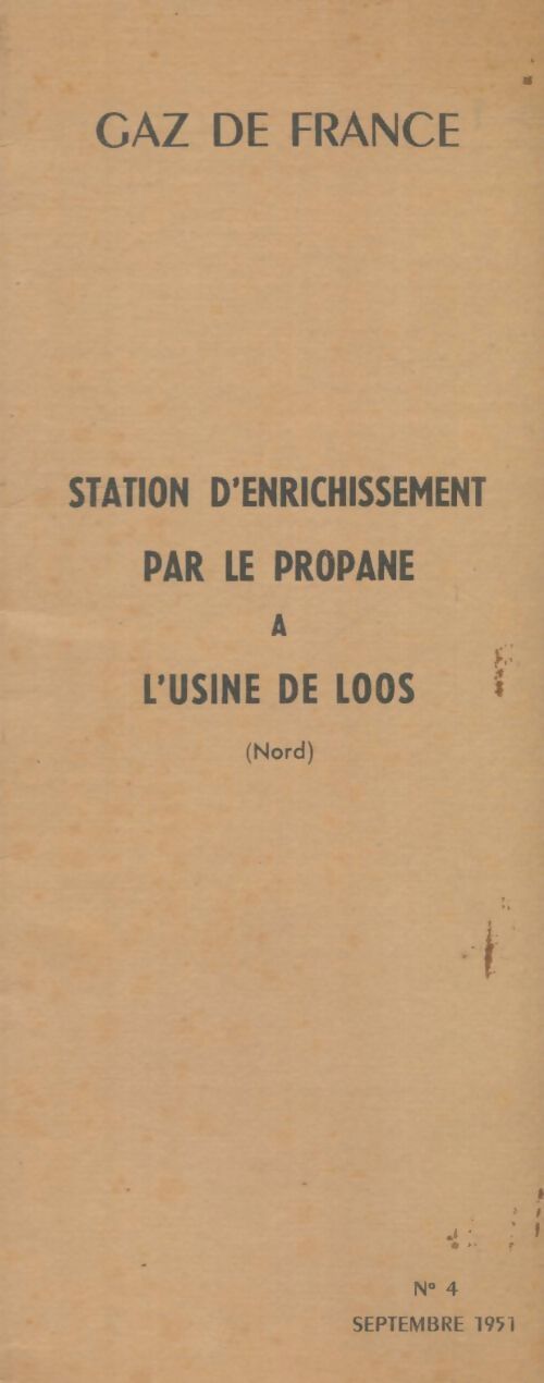 Livrenpoche : Station d'enrichissement par le propane à l'usine de Loos - Collectif - Livre