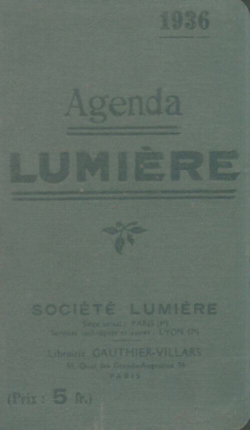 Livrenpoche : Agenda Lumière 1936 - Collectif - Livre