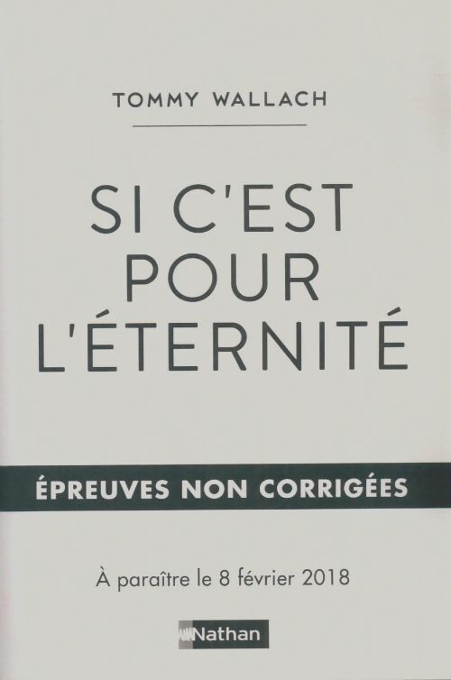 Livrenpoche : Si c'est pour l'éternité - Tommy Wallach - Livre