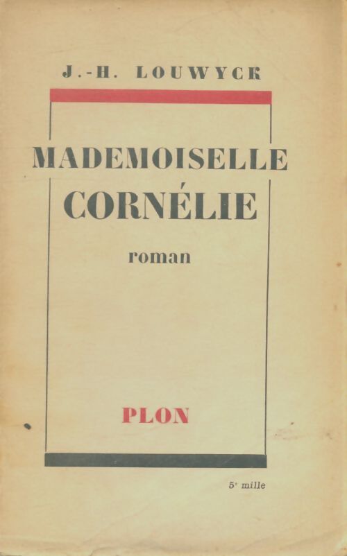 Livrenpoche : Mademoiselle Cornelie - Joseph H. Louwyck - Livre