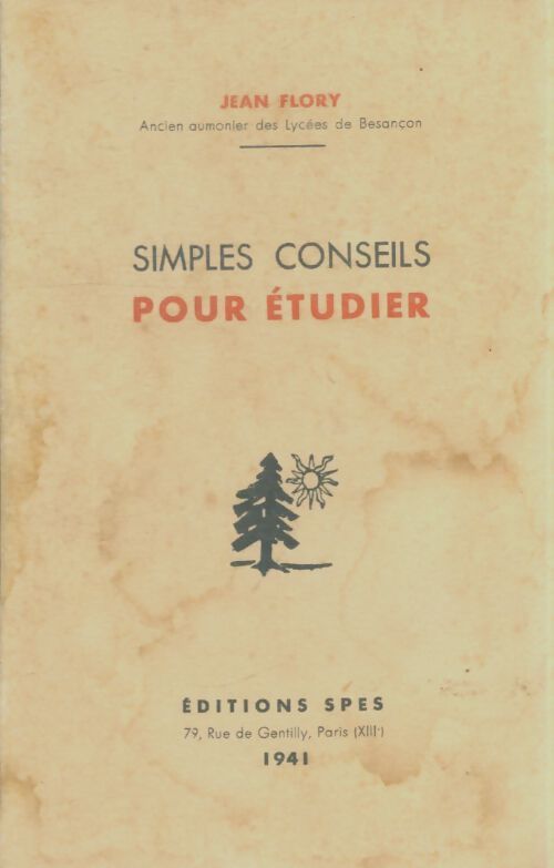 Livrenpoche : Simples conseils pour étudier - Jean Flory - Livre
